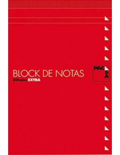 Paq 10 bloc notas con tapa 4º 80h 60gr 4x4